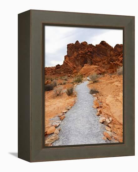 Rural Trail Through Desert-Beathan-Framed Premier Image Canvas