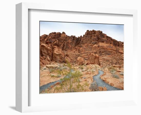 Rural Trail Through Desert-Beathan-Framed Photographic Print