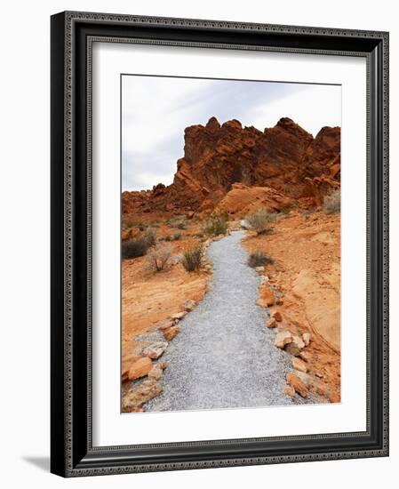 Rural Trail Through Desert-Beathan-Framed Photographic Print