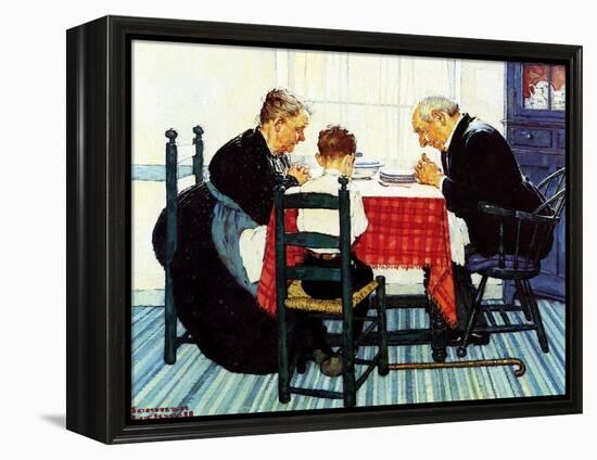 Rural Vacation (or Family Grace)-Norman Rockwell-Framed Premier Image Canvas