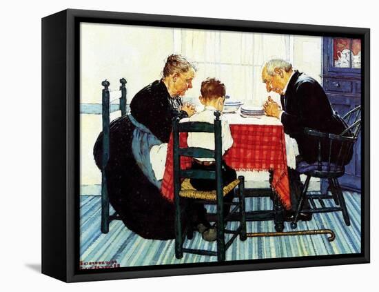 Rural Vacation (or Family Grace)-Norman Rockwell-Framed Premier Image Canvas