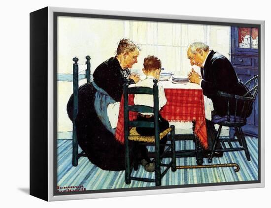 Rural Vacation (or Family Grace)-Norman Rockwell-Framed Premier Image Canvas