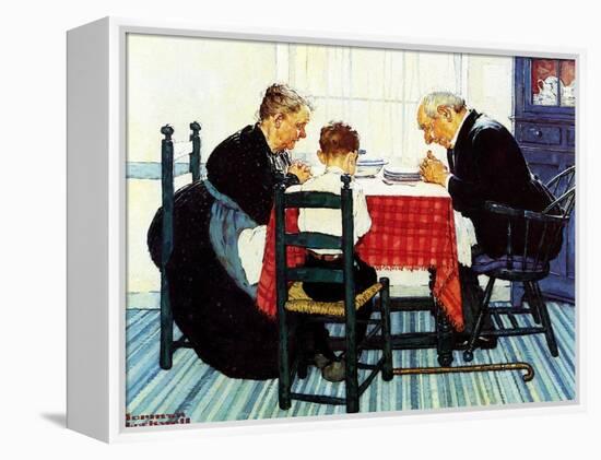 Rural Vacation (or Family Grace)-Norman Rockwell-Framed Premier Image Canvas