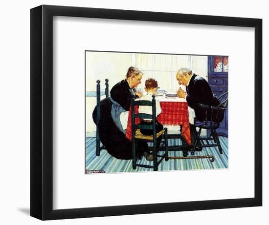 Rural Vacation (or Family Grace)-Norman Rockwell-Framed Giclee Print