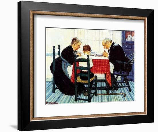 Rural Vacation (or Family Grace)-Norman Rockwell-Framed Giclee Print