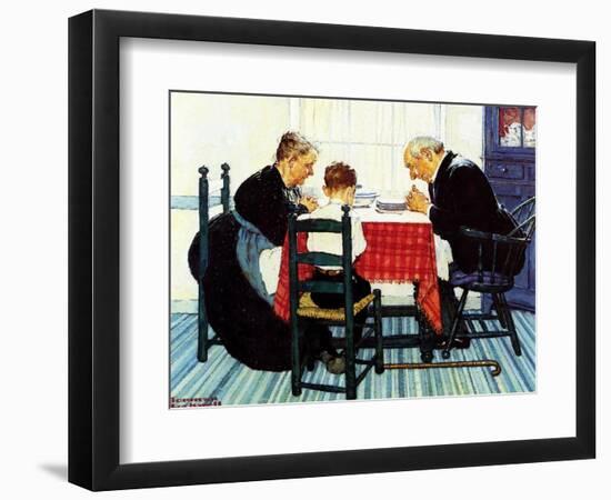 Rural Vacation (or Family Grace)-Norman Rockwell-Framed Giclee Print