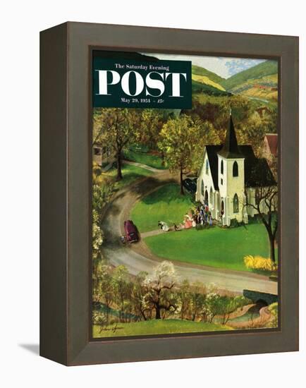 "Rural Wedding" Saturday Evening Post Cover, May 29, 1954-John Clymer-Framed Premier Image Canvas