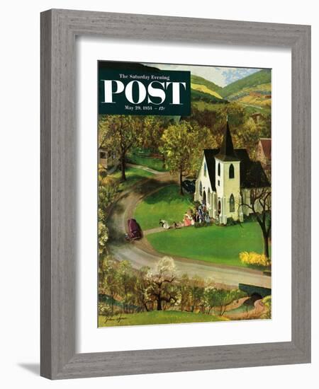 "Rural Wedding" Saturday Evening Post Cover, May 29, 1954-John Clymer-Framed Giclee Print