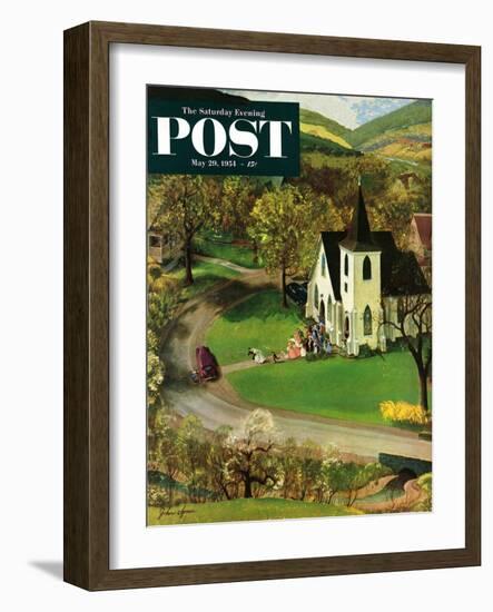 "Rural Wedding" Saturday Evening Post Cover, May 29, 1954-John Clymer-Framed Giclee Print