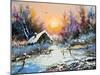 Rural Winter Landscape-balaikin2009-Mounted Art Print