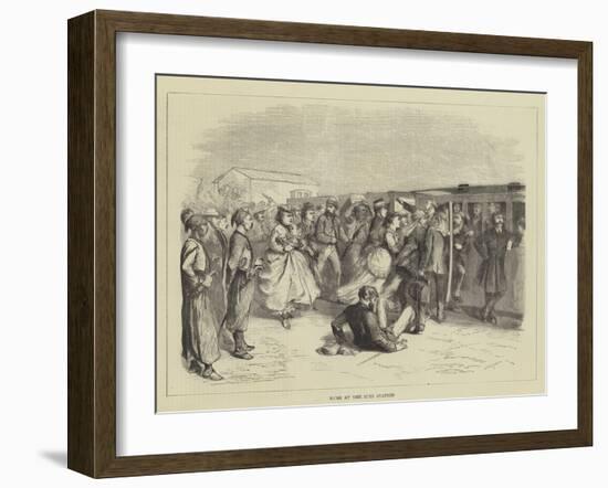 Rush at the Suez Station-Godefroy Durand-Framed Giclee Print