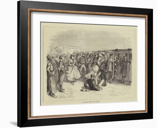 Rush at the Suez Station-Godefroy Durand-Framed Giclee Print