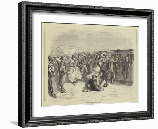 Rush at the Suez Station-Godefroy Durand-Framed Giclee Print