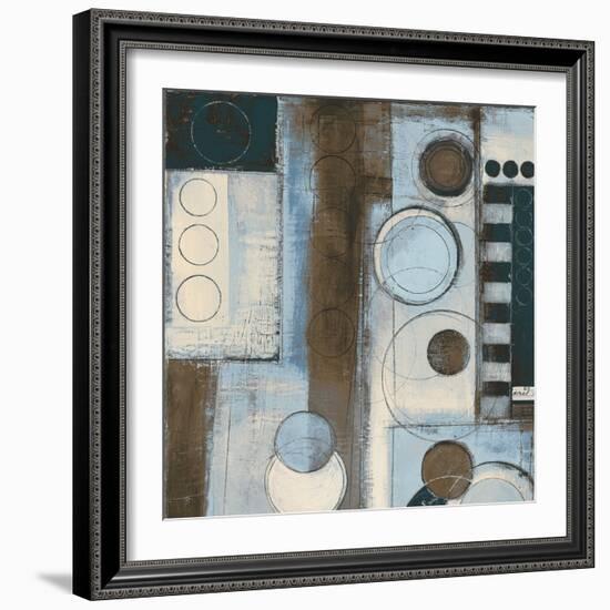 Rush Hour Blues Sq I-Kimberly Poloson-Framed Art Print