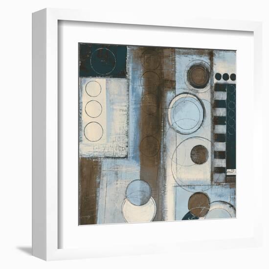 Rush Hour Blues Sq I-Kimberly Poloson-Framed Art Print