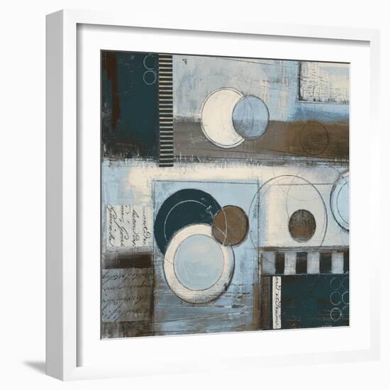 Rush Hour Blues Sq II-Kimberly Poloson-Framed Art Print