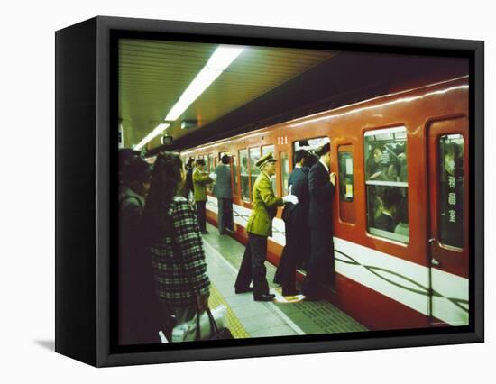 Rush Hour on Shinjuku Subway Station, Tokyo, Japan-Michael Jenner-Framed Premier Image Canvas