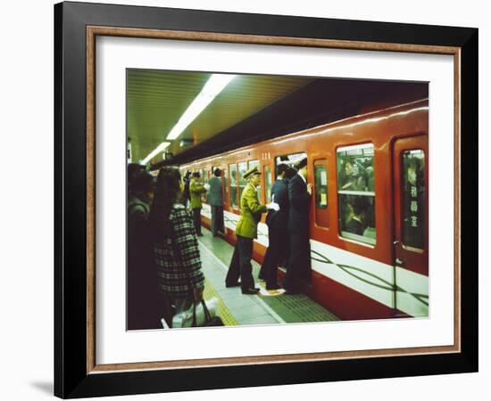 Rush Hour on Shinjuku Subway Station, Tokyo, Japan-Michael Jenner-Framed Photographic Print