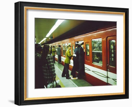 Rush Hour on Shinjuku Subway Station, Tokyo, Japan-Michael Jenner-Framed Photographic Print