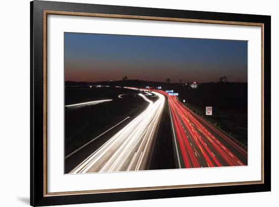 Rush Hour on the A8 Autobahn, Stuttgart, Baden Wurttemberg, Germany, Europe-Markus Lange-Framed Photographic Print