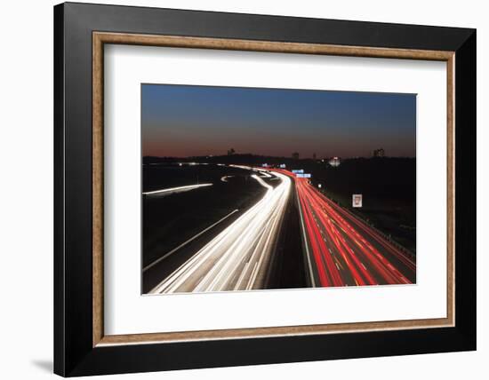 Rush Hour on the A8 Autobahn, Stuttgart, Baden Wurttemberg, Germany, Europe-Markus Lange-Framed Photographic Print