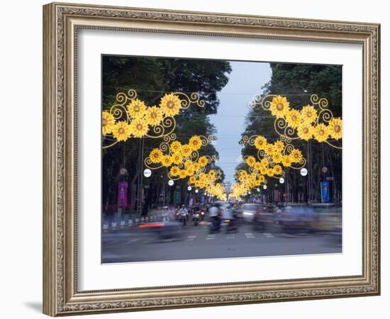 Rush Hour Traffic, Ho Chi Minh City (Saigon), Vietnam, Indochina, Southeast Asia, Asia-Christian Kober-Framed Photographic Print