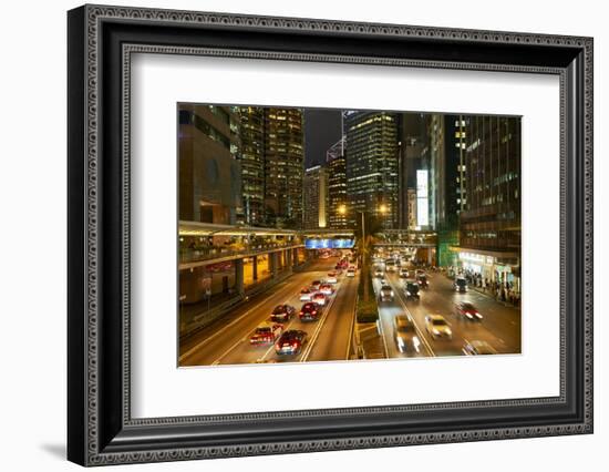 Rush hour traffic in Central, Hong Kong Island, Hong Kong, China, Asia-Fraser Hall-Framed Photographic Print