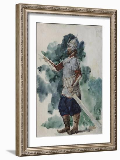 Ruslan, Costume Design for the Opera Ruslan and Lyudmila-Valentin Alexandrovich Serov-Framed Giclee Print