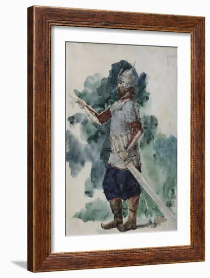 Ruslan, Costume Design for the Opera Ruslan and Lyudmila-Valentin Alexandrovich Serov-Framed Giclee Print