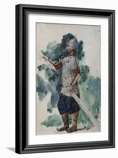 Ruslan, Costume Design for the Opera Ruslan and Lyudmila-Valentin Alexandrovich Serov-Framed Giclee Print