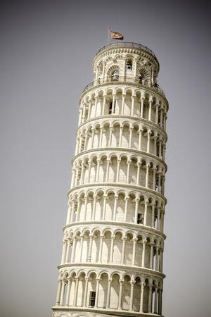 Vintage Architectural Leaning Tower Pisa Italy Cool Framed art print b12x3434 