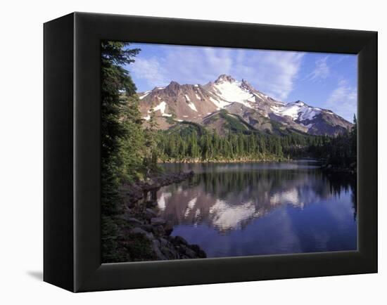 Russel Lake in Mt. Jefferson Wilderness, Oregon, USA-Janis Miglavs-Framed Premier Image Canvas