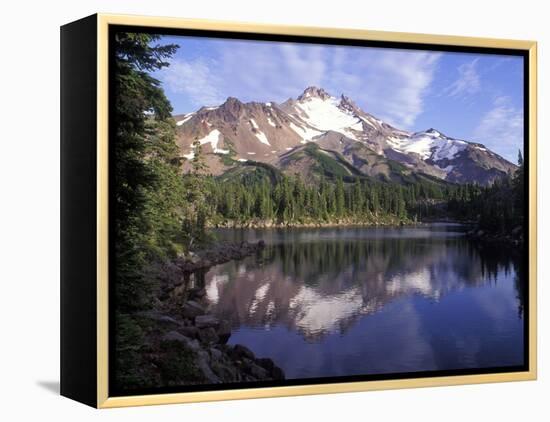 Russel Lake in Mt. Jefferson Wilderness, Oregon, USA-Janis Miglavs-Framed Premier Image Canvas