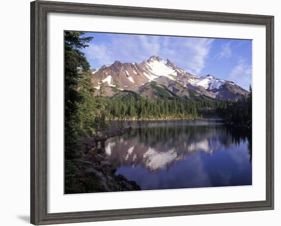 Russel Lake in Mt. Jefferson Wilderness, Oregon, USA-Janis Miglavs-Framed Photographic Print