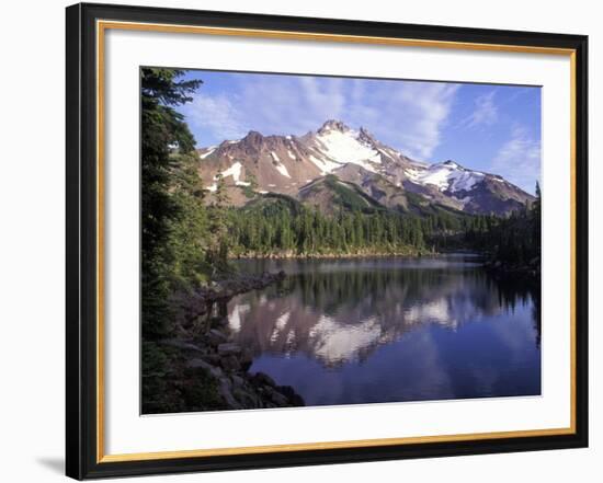 Russel Lake in Mt. Jefferson Wilderness, Oregon, USA-Janis Miglavs-Framed Photographic Print
