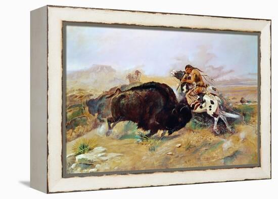 Russell: Buffalo Hunt-Charles Marion Russell-Framed Premier Image Canvas