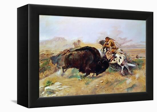 Russell: Buffalo Hunt-Charles Marion Russell-Framed Premier Image Canvas