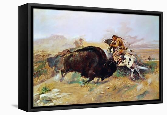 Russell: Buffalo Hunt-Charles Marion Russell-Framed Premier Image Canvas