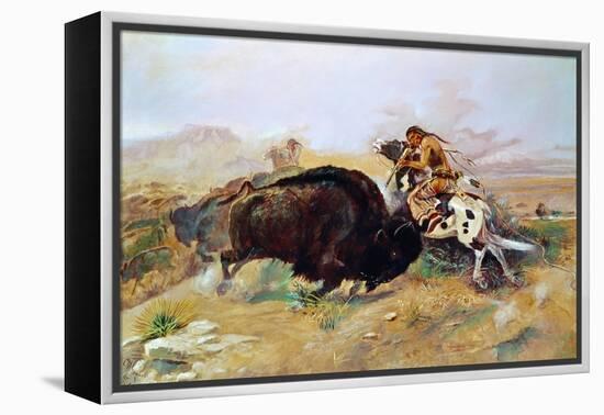 Russell: Buffalo Hunt-Charles Marion Russell-Framed Premier Image Canvas