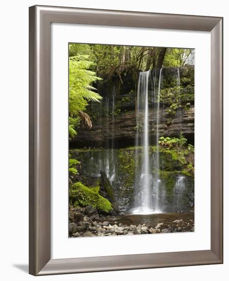 Russell Falls, Mount Field National Park, Tasmania, Australia-David Wall-Framed Photographic Print