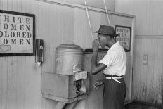 "Colored" Water Cooler in Streetcar Terminal, Oklahoma City, Oklahoma-Russell Lee-Photo