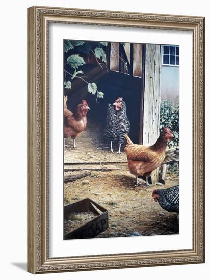 Russell’s chickens-Kevin Dodds-Framed Giclee Print