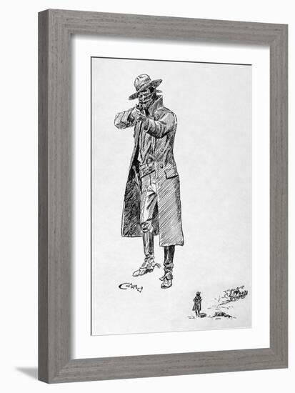 Russell: Stage Robber-Charles Marion Russell-Framed Giclee Print