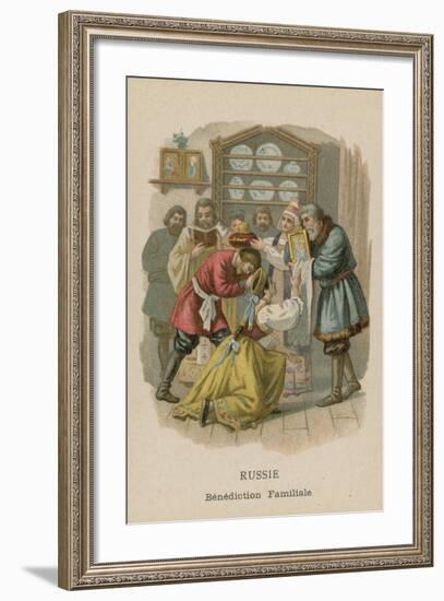 Russia - Benediction at Home-null-Framed Giclee Print