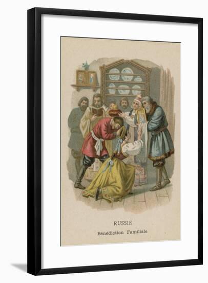 Russia - Benediction at Home-null-Framed Giclee Print