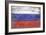 Russia Country Flag - Barnwood Painting-Lantern Press-Framed Art Print