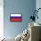 Russia Country Flag - Letterpress-Lantern Press-Framed Stretched Canvas displayed on a wall