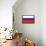 Russia Country Flag - Letterpress-Lantern Press-Framed Stretched Canvas displayed on a wall
