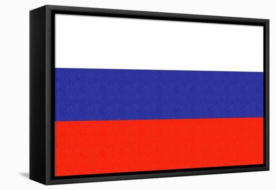 Russia Country Flag - Letterpress-Lantern Press-Framed Stretched Canvas