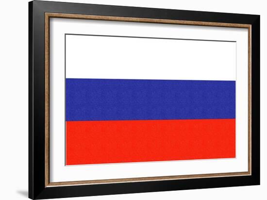 Russia Country Flag - Letterpress-Lantern Press-Framed Art Print